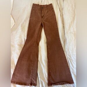 Free People Terracotta Flare Jeans
